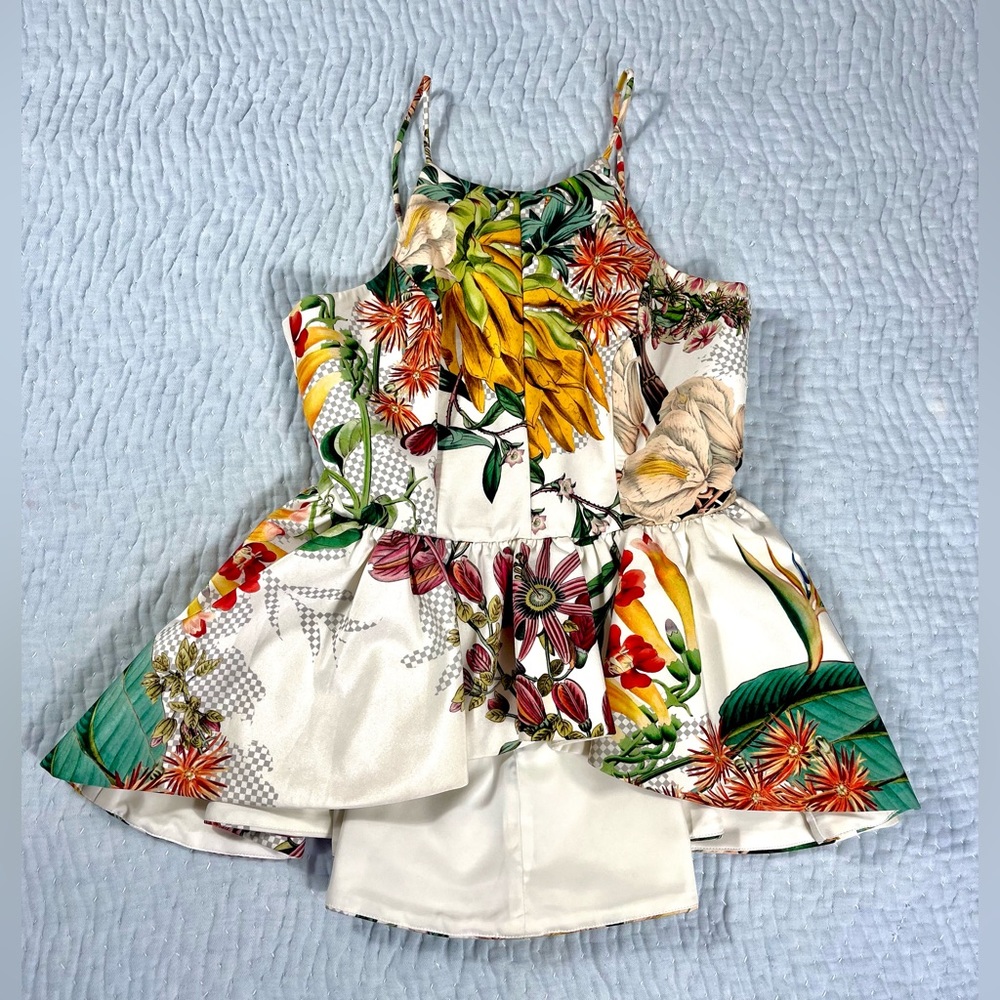 ANTHROPOLOGIE - Dahlia Tropical Peplum Top - Picture 4 of 13